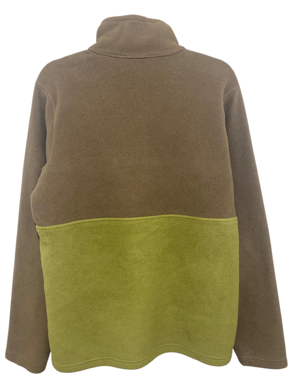 Berghaus Fleece Jacket Mens Large Brown Green Polartec 1/4 Zip Hiking Outdoor