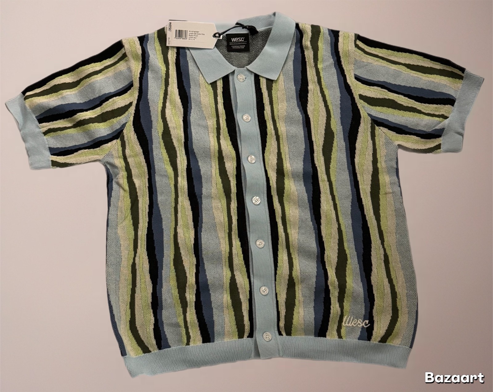 🔥 WeSC Striped Polo Shirt – NEW WITH TAGS + ORIGINAL PACKAGING 🔥