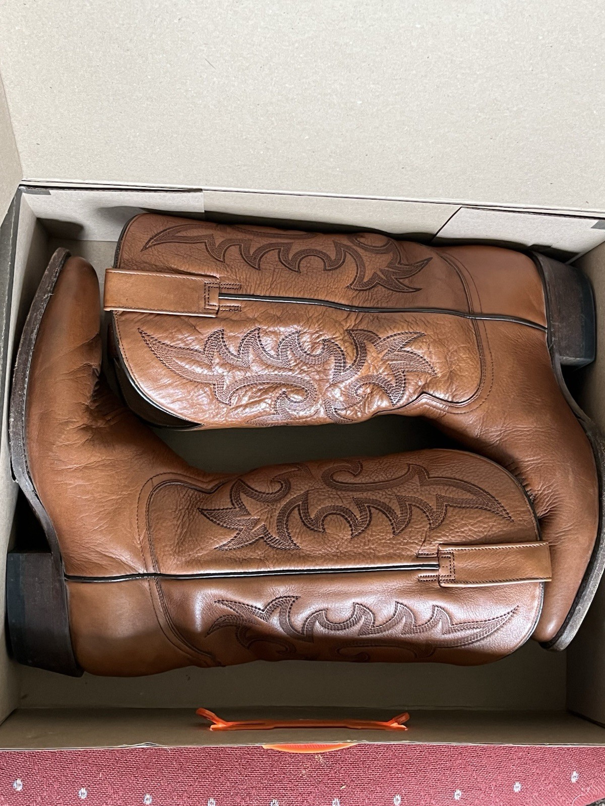 Stetson Sharp 11D Mens R Toe Western Cowboy Boots W/Box Made In USA