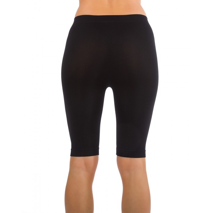 Seamless Stretch Bike Shorts Solid Colors Spandex Knee Length Legging Yoga Sport