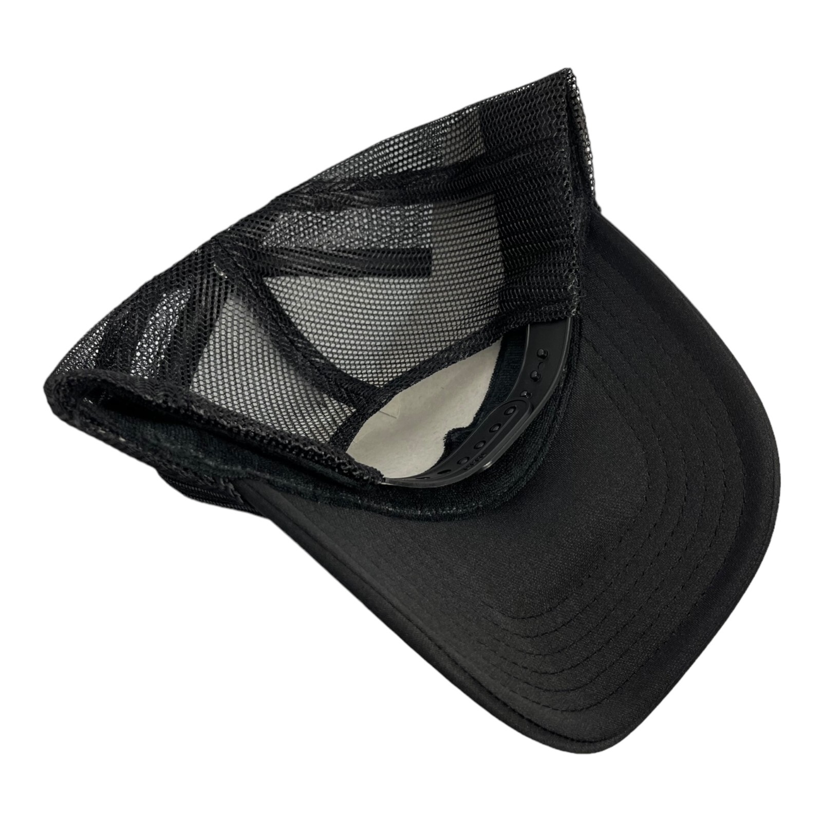 TRIPLE STAR THREE STARS BLACK WHITE HAT 5 PANEL HIGH CROWN TRUCKER SNAPBACK 2