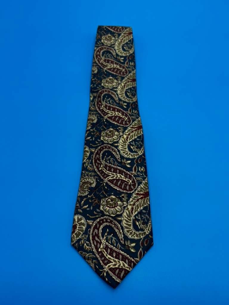 Jos. A. Bank 100% Silk Paisley Tie – Handprinted Fabric in Italy. Made in USA