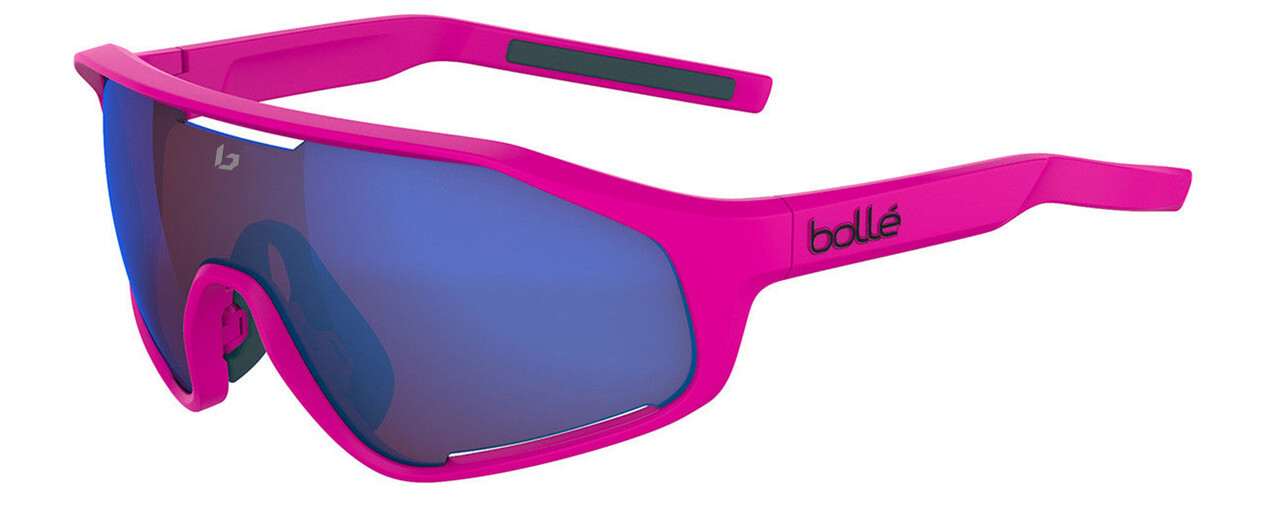 Bolle SHIFTER Unisex Semi-Rimless Sunglasses Pink/Brown Blue Flash Mirror 136 mm