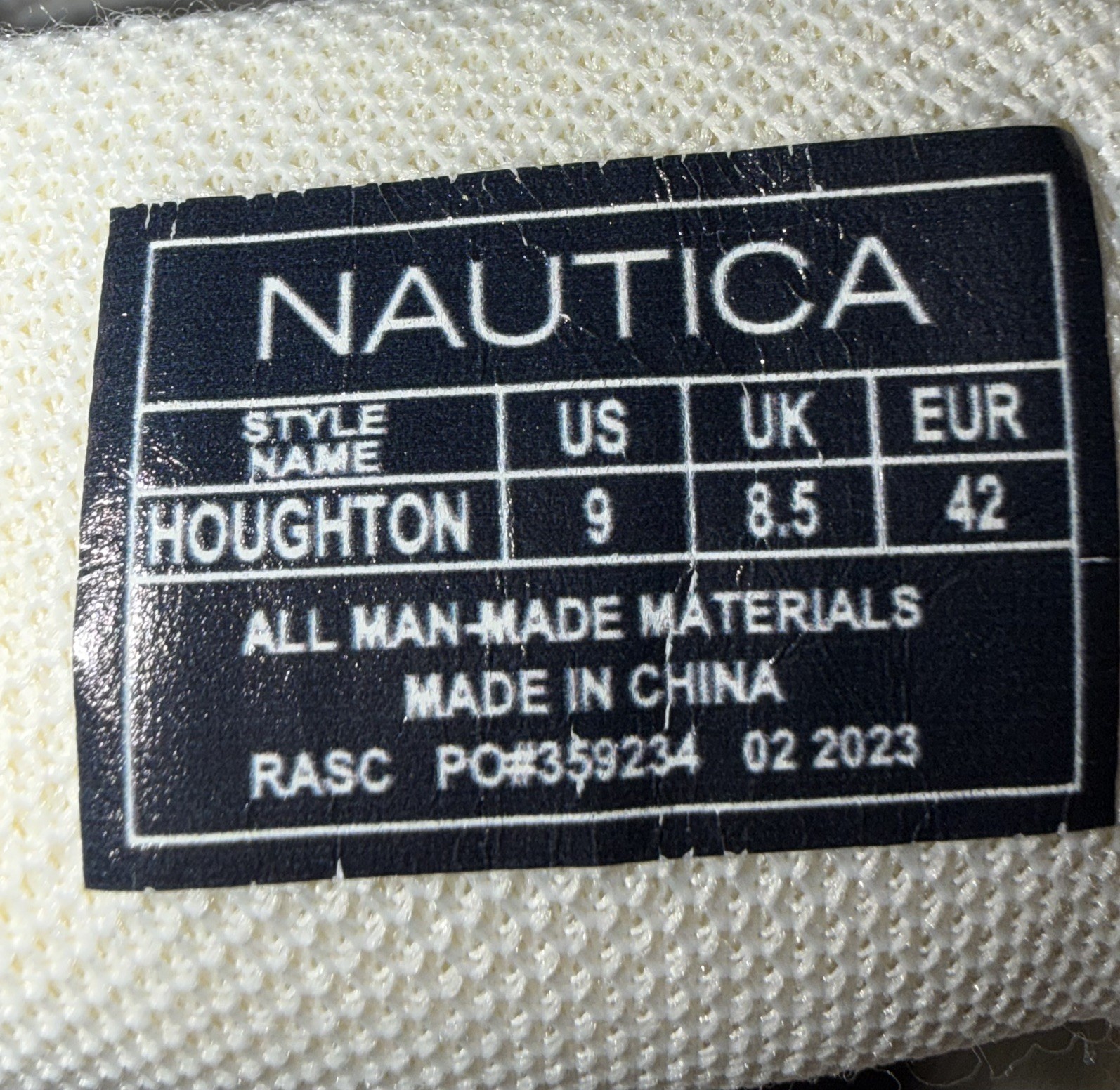 Nautica Mens sz 13 Casual Shoe,Classic Low Top HOUGHTON WHITE,Sneaker ☆#162L