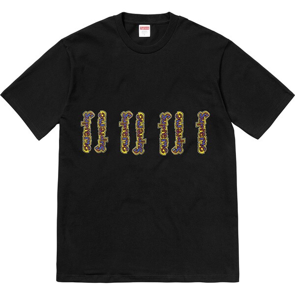 Supreme Gonz Logo Tee Warm Grey Black Royal Light Purple S/S 18