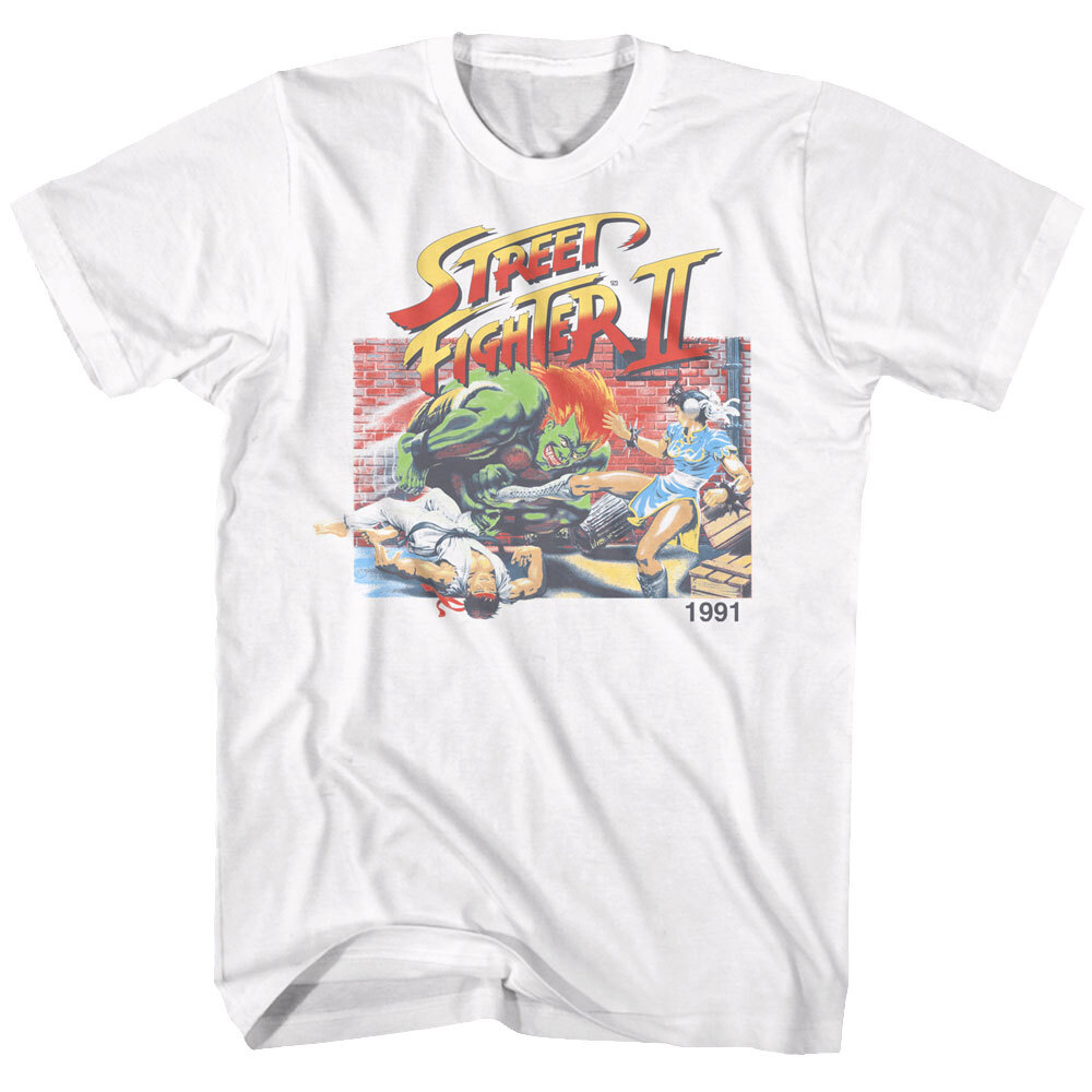 Street Fighter II Capcom Video Game 1991 Faded Graphics Men’s T-Shirt