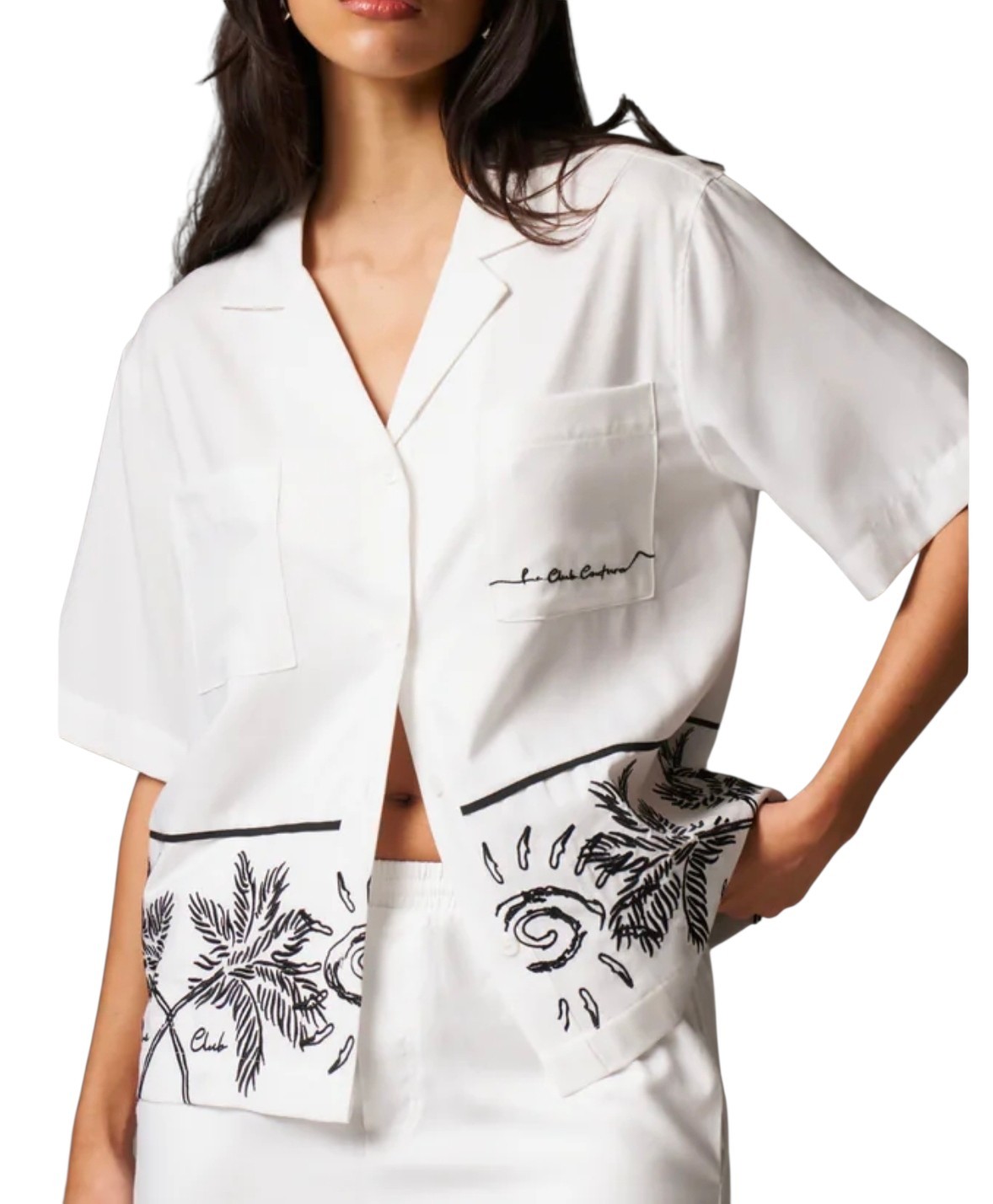 The Couture Club White Oversized Organza Shirt Women Size M NWT