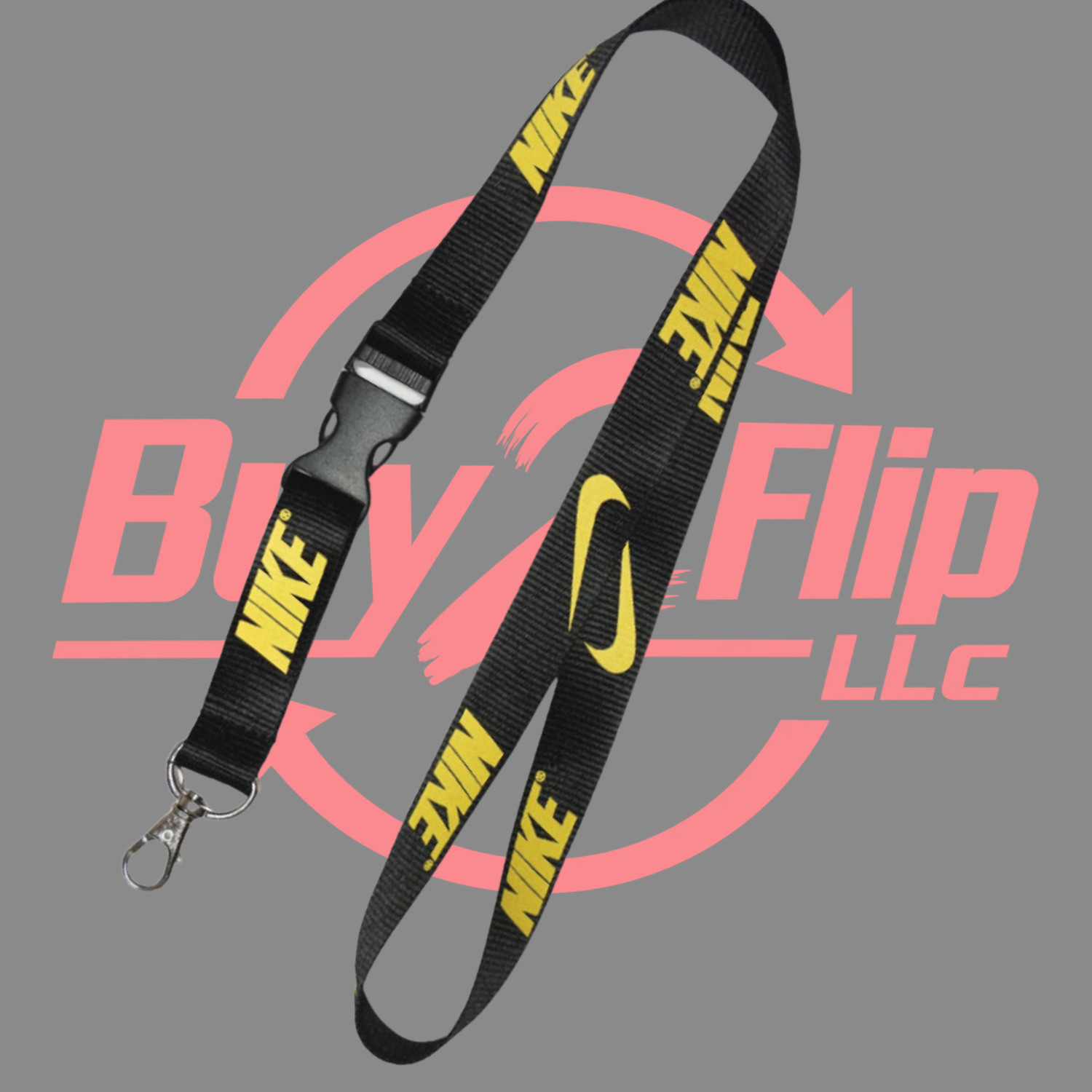 NEW! Nike Lanyard Keychain, ID Badge, Detachable Key Holder / ALL COLORS AVAIL.