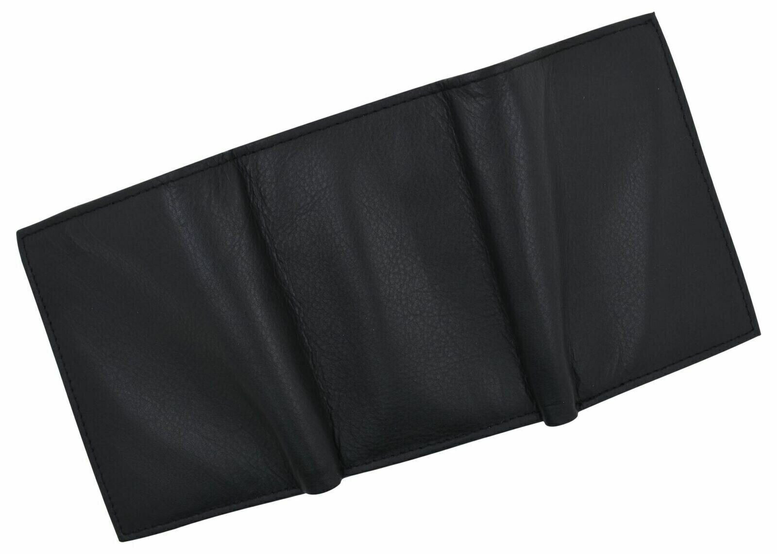 Leatherboss Mens RFID Blocking Hunter Leather Credit Card ID Trifold Wallet