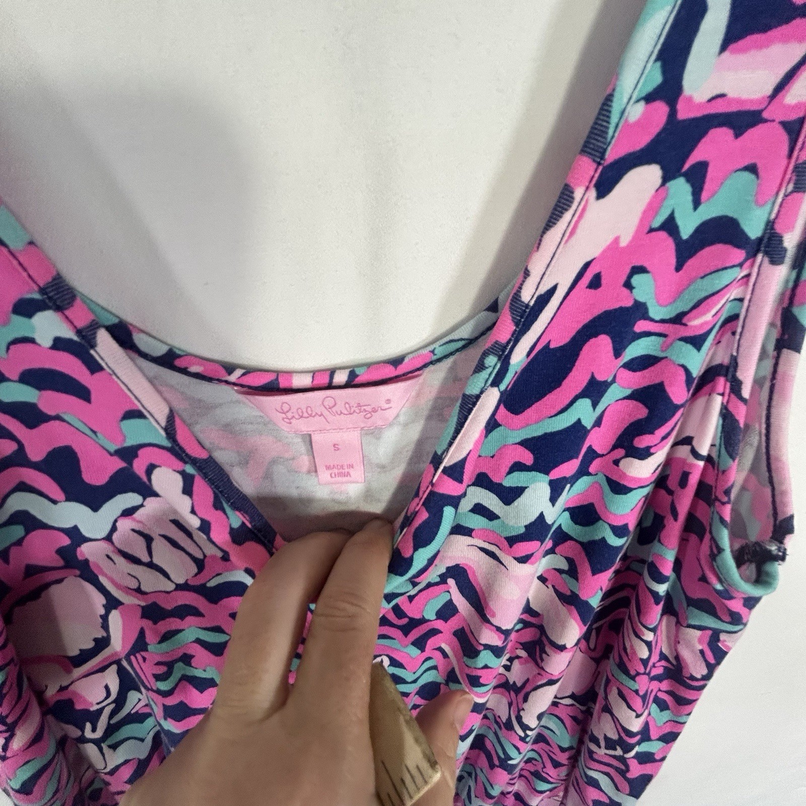 Lilly Pulitzer Tala Romper “Pop Up Lobstah Roll” Women’s Multicolor Pink Small