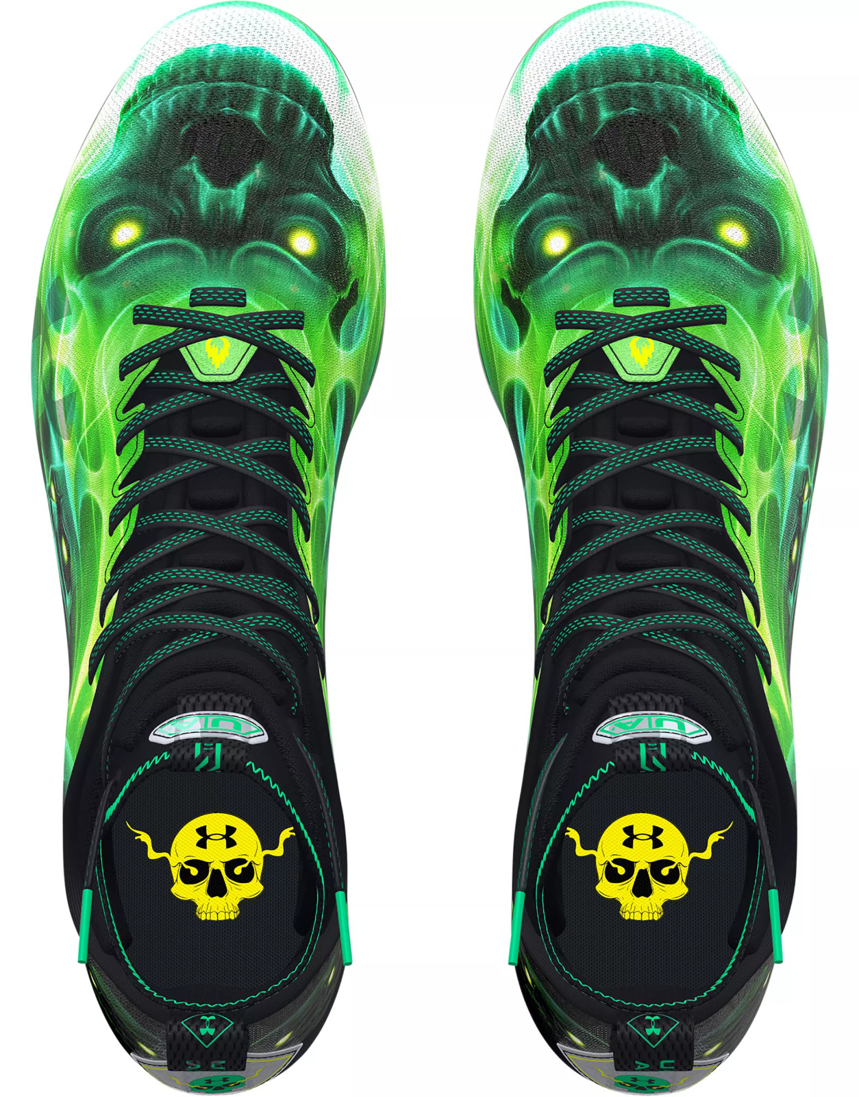 Under Armour UA Spotlight Lux MC LE Slime Green Mens Football Cleats Size 11.5