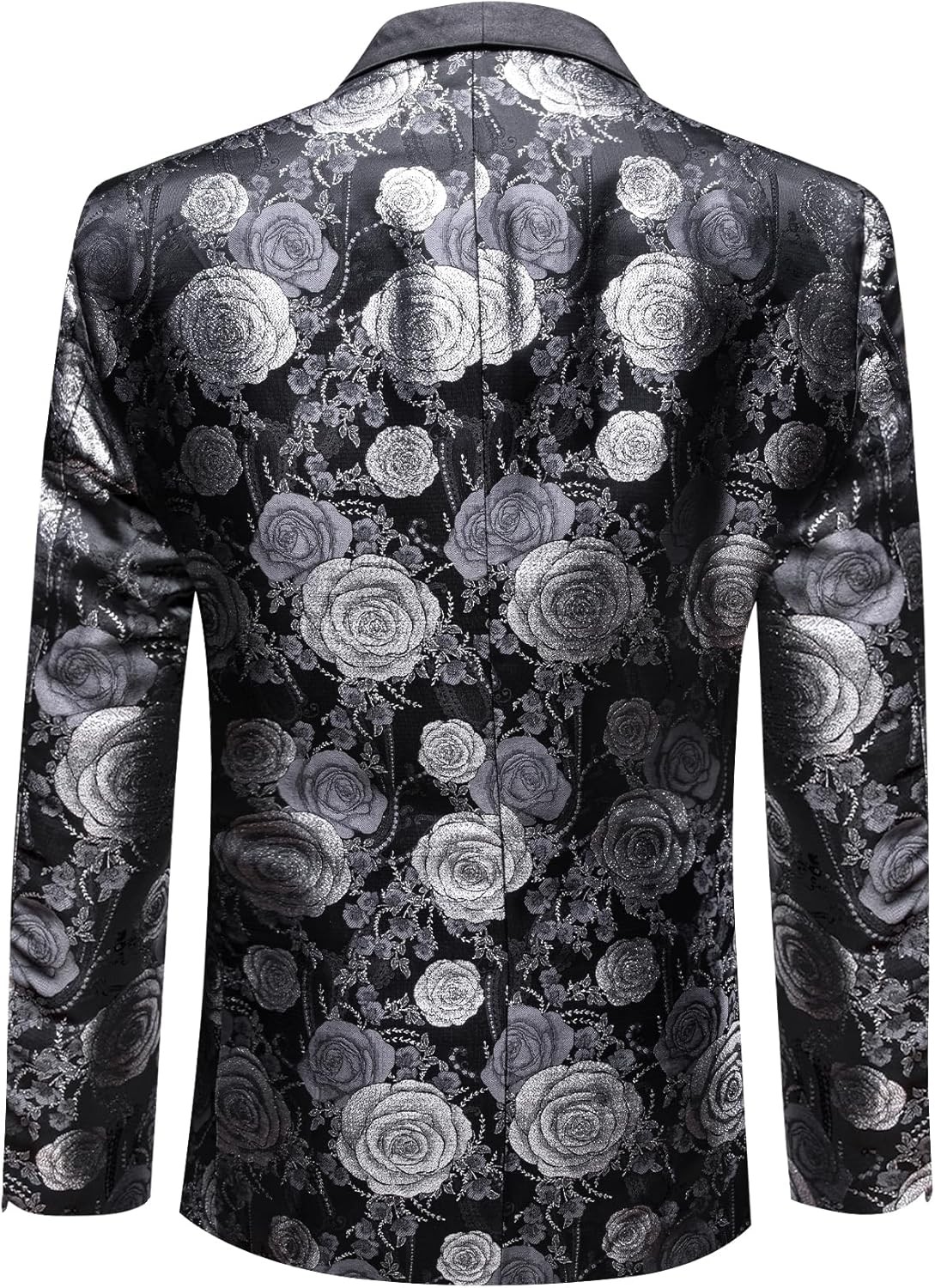 Men’s Floral Paisley One Button Blazer Tuxedo Jacket for Carnival Party Gift
