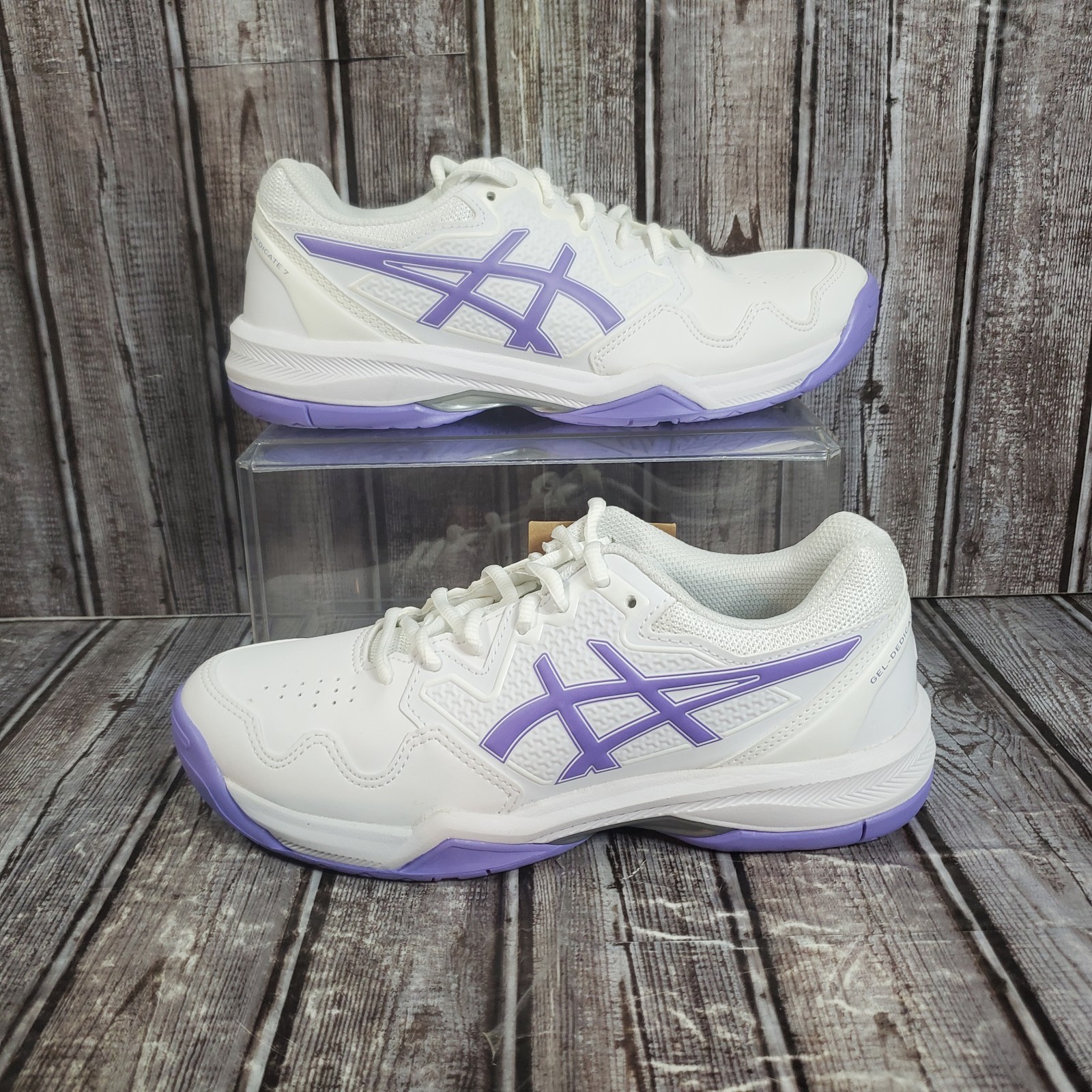 Asics Women’s Gel Dedicate 7 Tennis Pickleball Sneakers White Amethyst Size 7