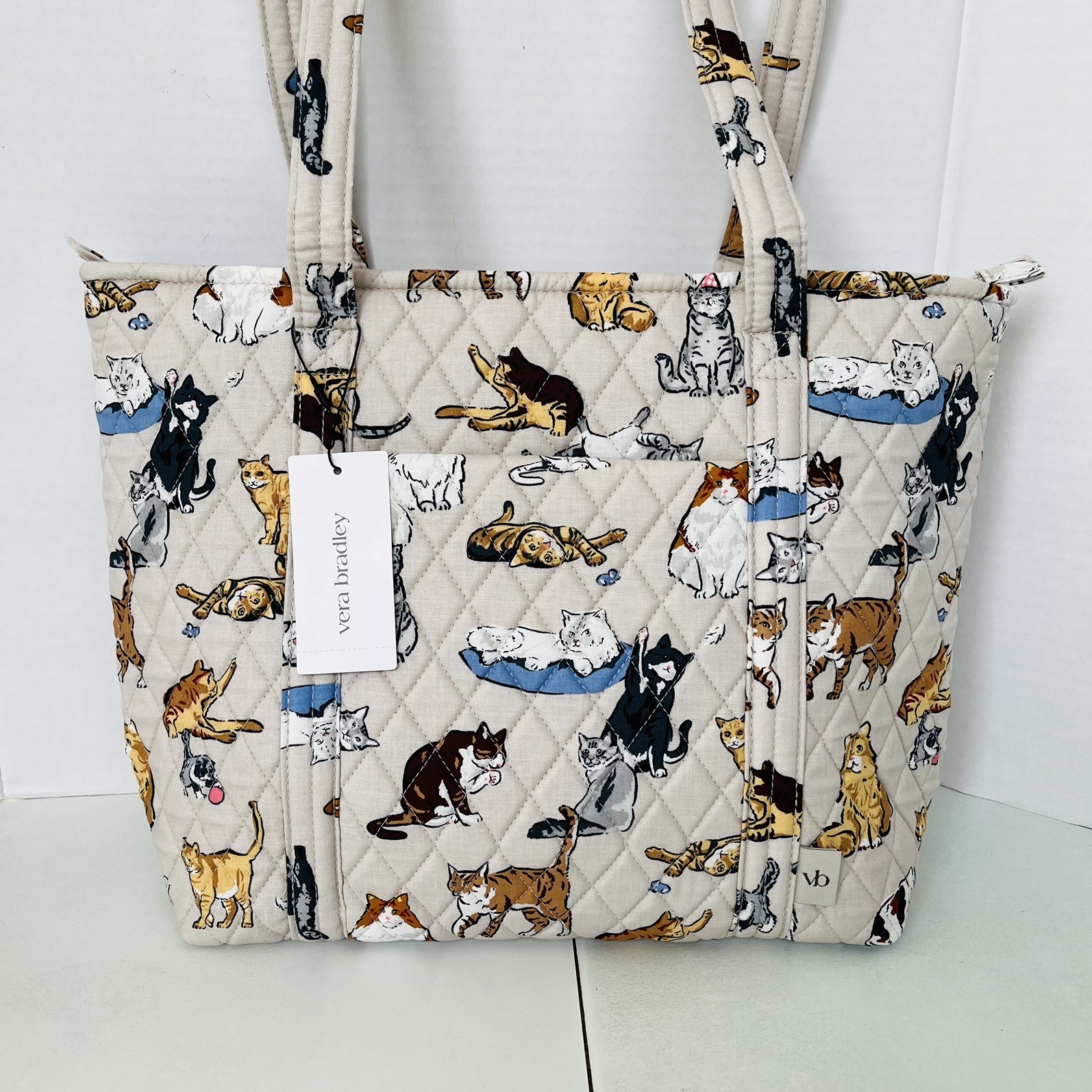 Vera Bradley Small Vera Tote A CAT’S LIFE ~ NWT