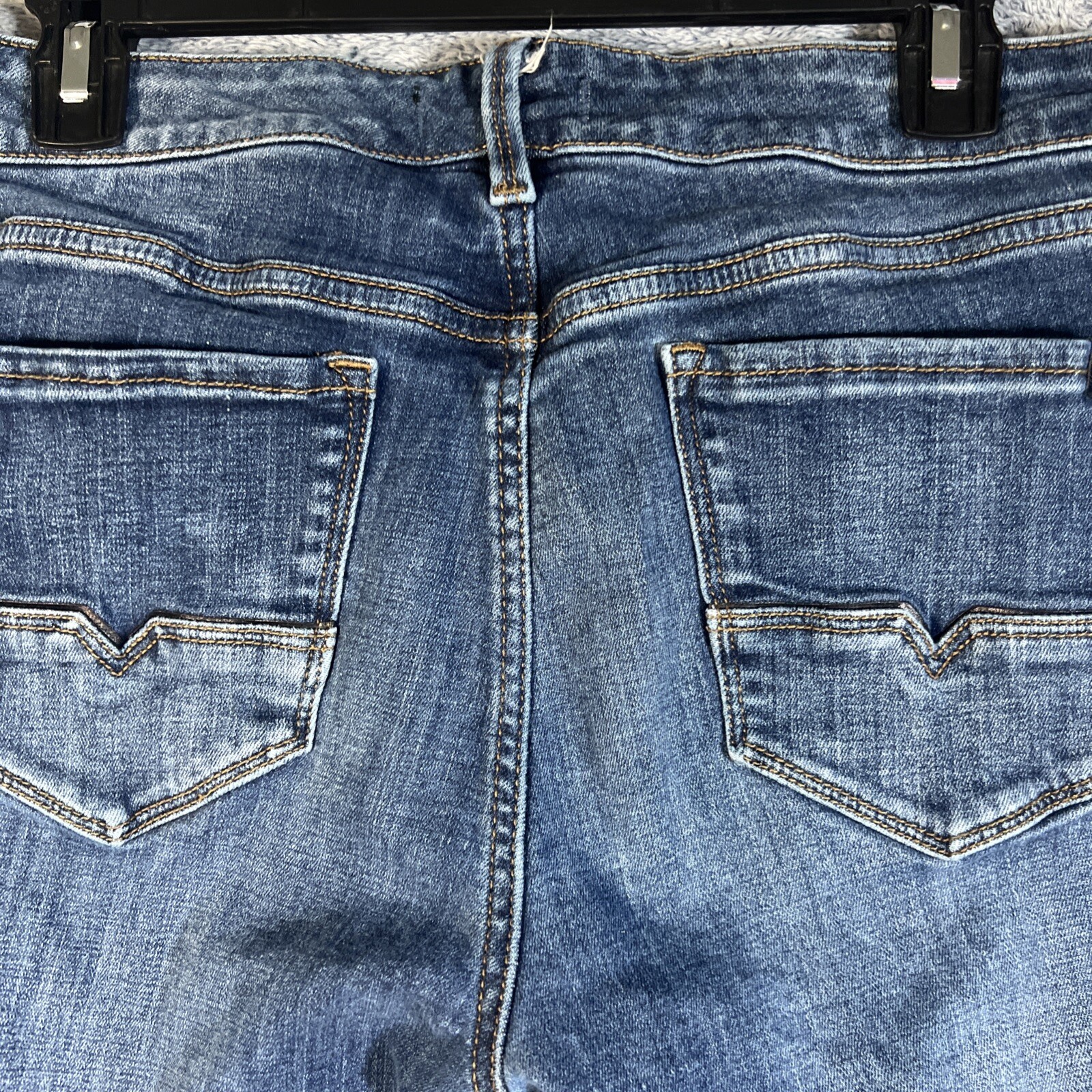 Buffalo David Bitton Hope Women’s Mid Rise Skinny Stretch Raw Hem Jeans Size 32