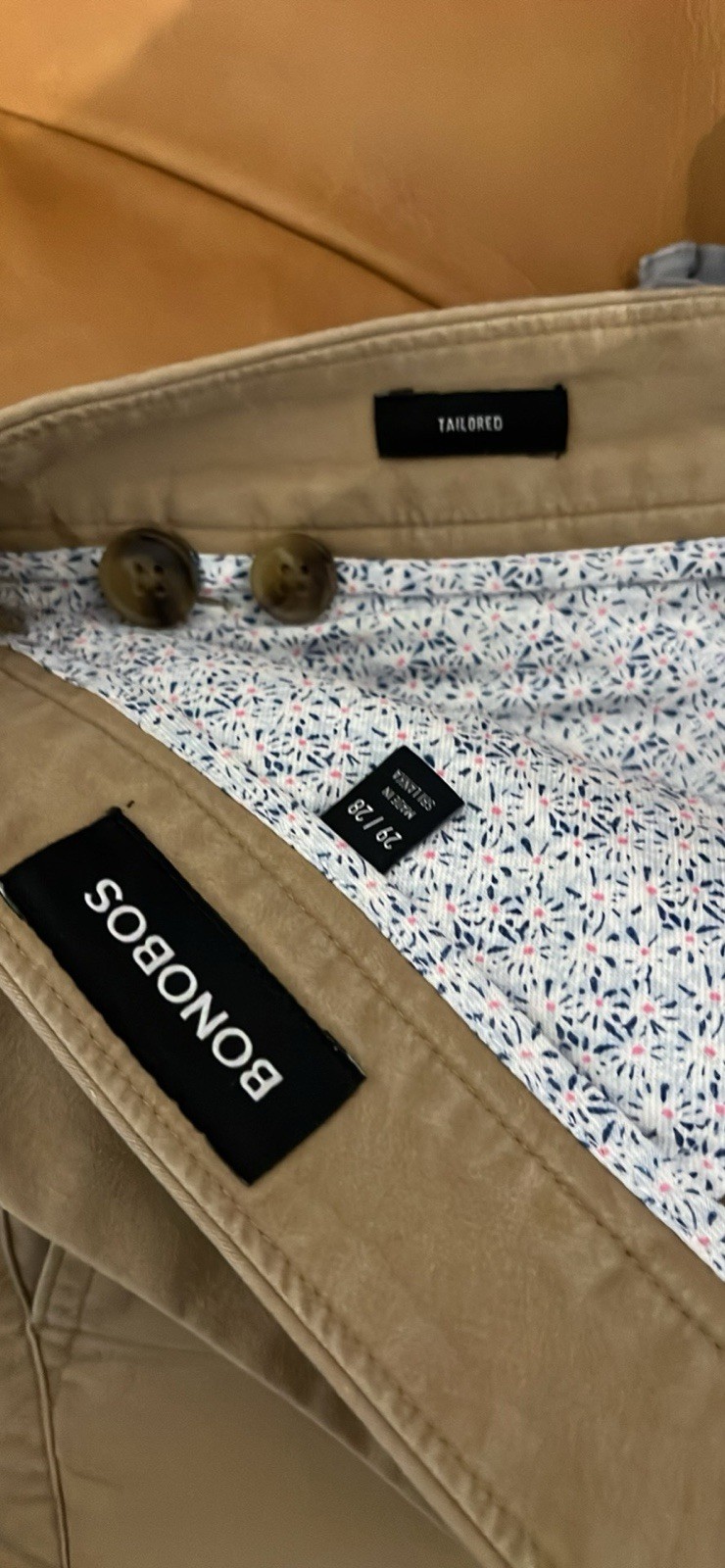 Four (4x) Bonobos Chino Pants Mens 29×28 Tailored Fit