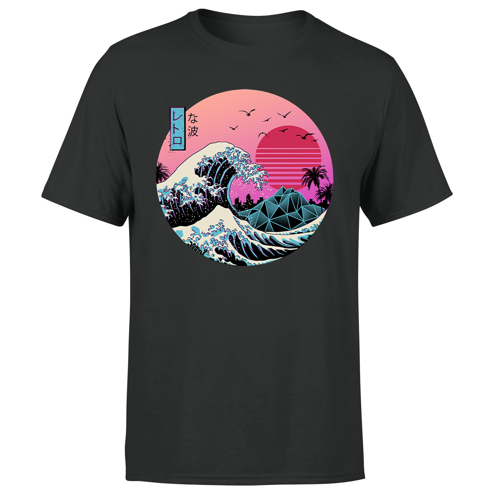 Retro Great Wave Tshirt Unisex – Kanagawa, Art, Japan s Mens T-Shirt#P1#OR#A