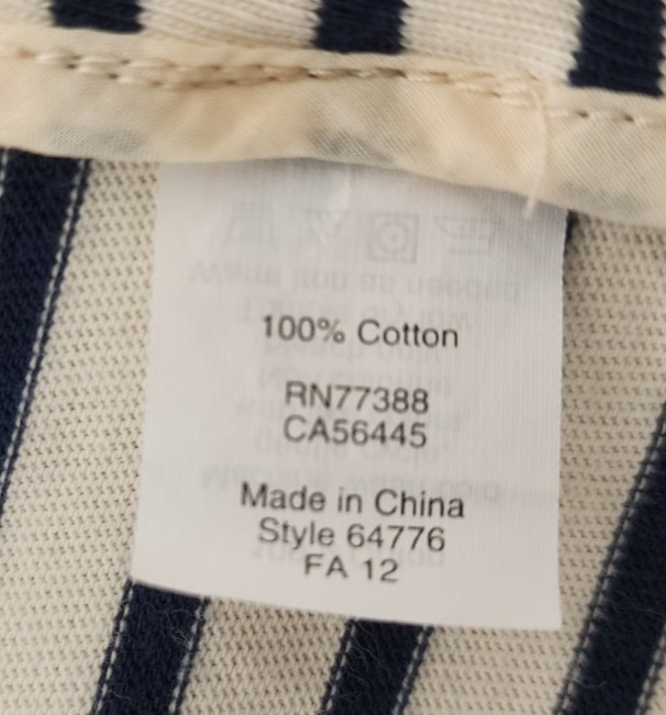 J Crew Maritime Knit Off White Navy Blue Striped Cotton Blazer Womens S Small