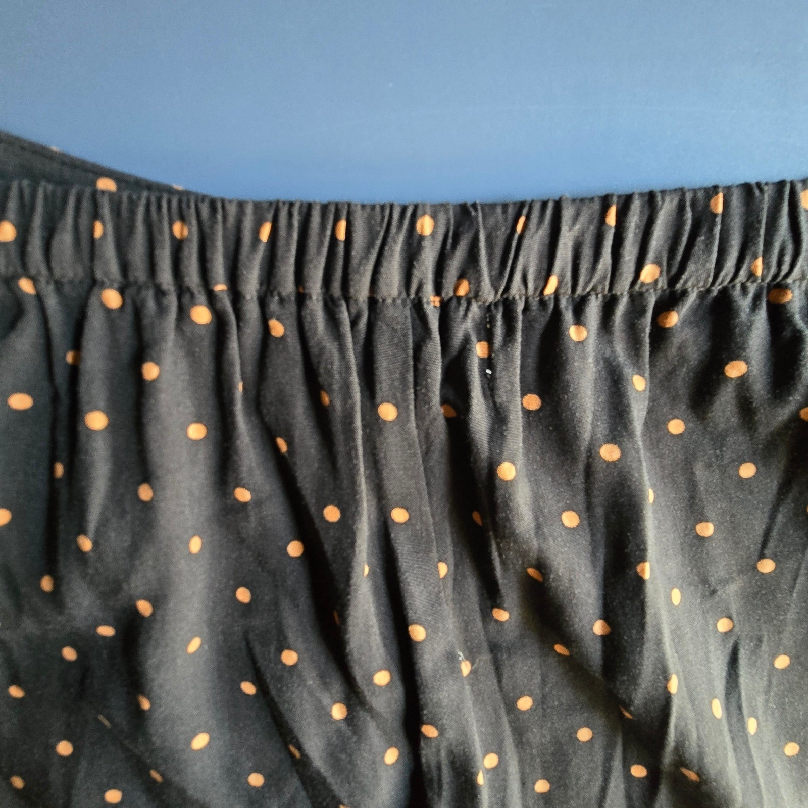Black With Orange Polka Dot Wide Leg Crop Pants Womens 3X Nordstrom Rack