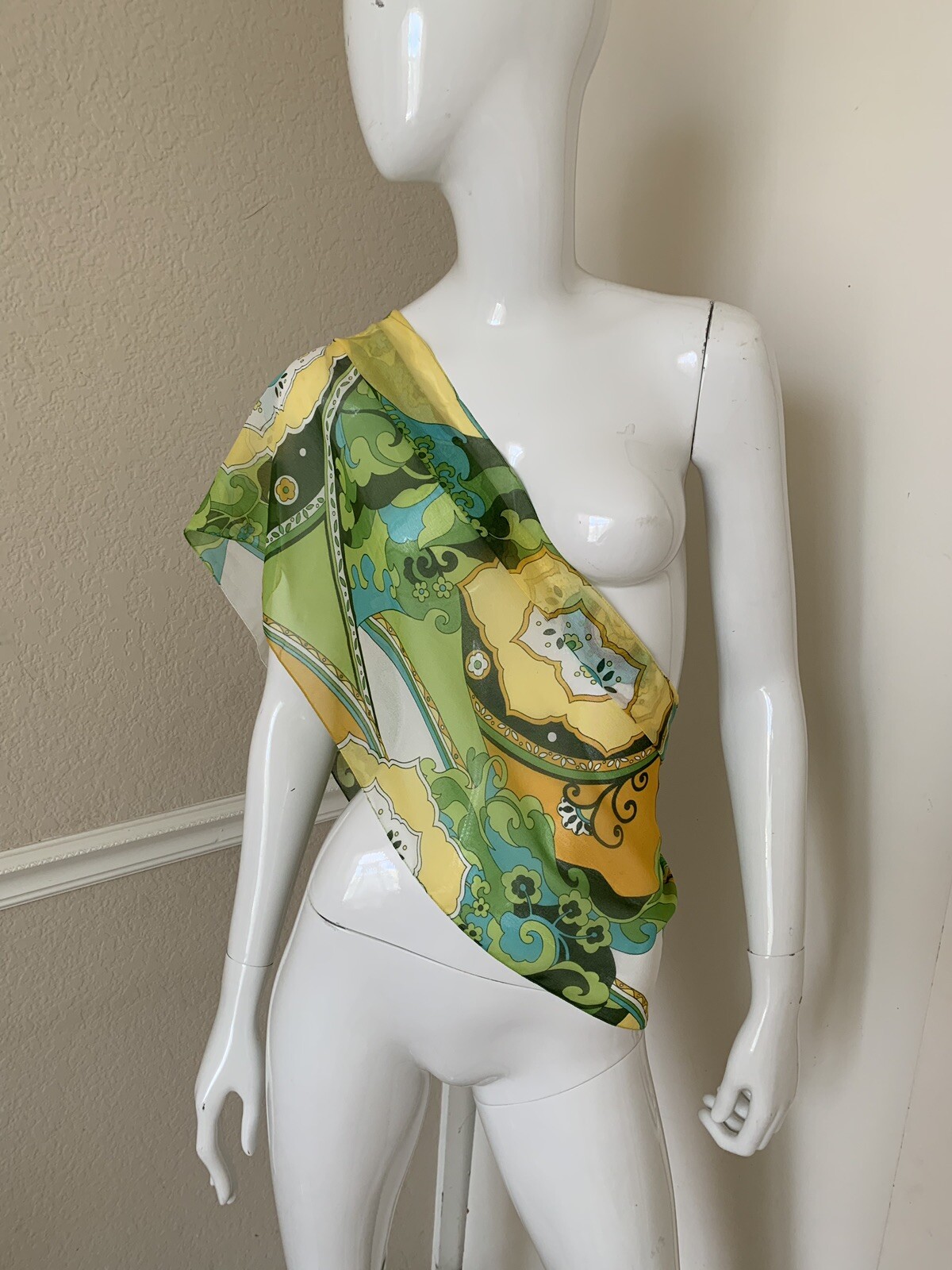 Set of 6 (Six) Multi-Colored Multi-Patterned Silk/Rayon Scarves