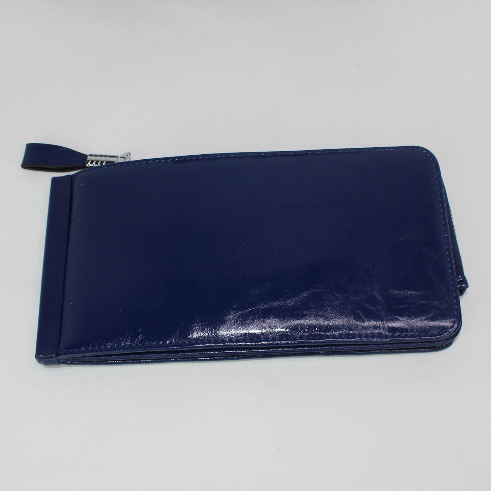 Jeeburyee Blue Oil Waxed Ladies Wallet 26 Card Slots Zipper Center NWOT in Box