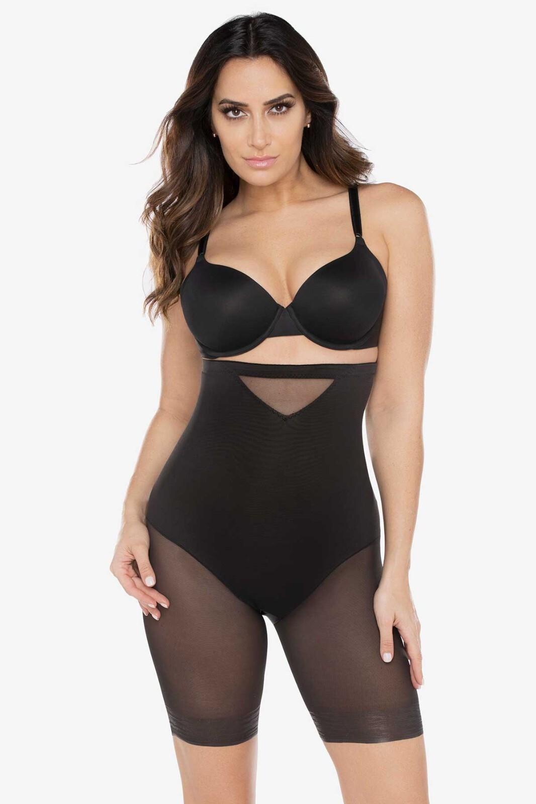 Miraclesuit Extra Firm Sexy Sheer Shaping Hi-Waist Thigh Slimmer L45260 Size S