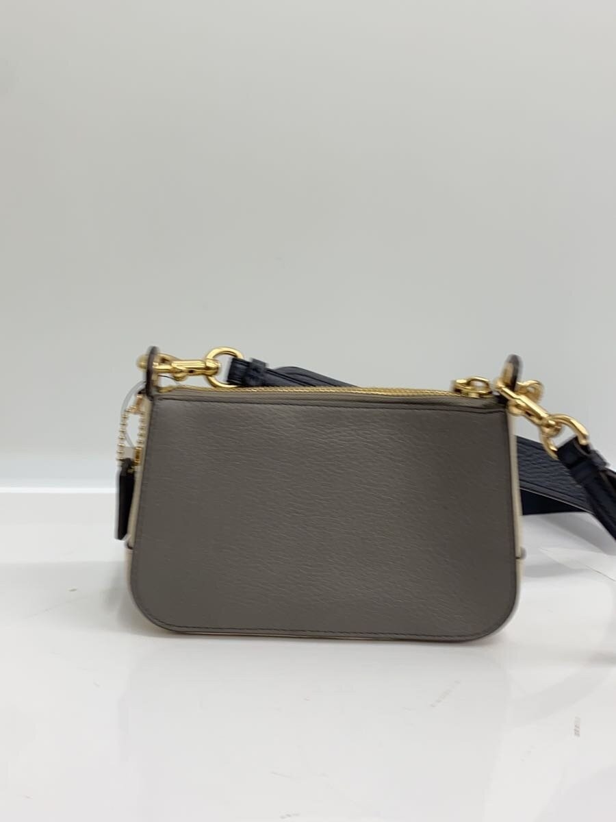 COACH Shoulder Bag Leather GRY F1992