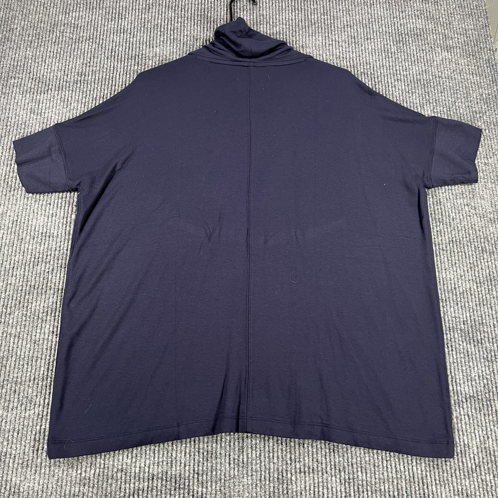 Lou & Grey Cowl Neck Pullover Shirt Womens Medium Relaxed Fit Short Sleeve Top