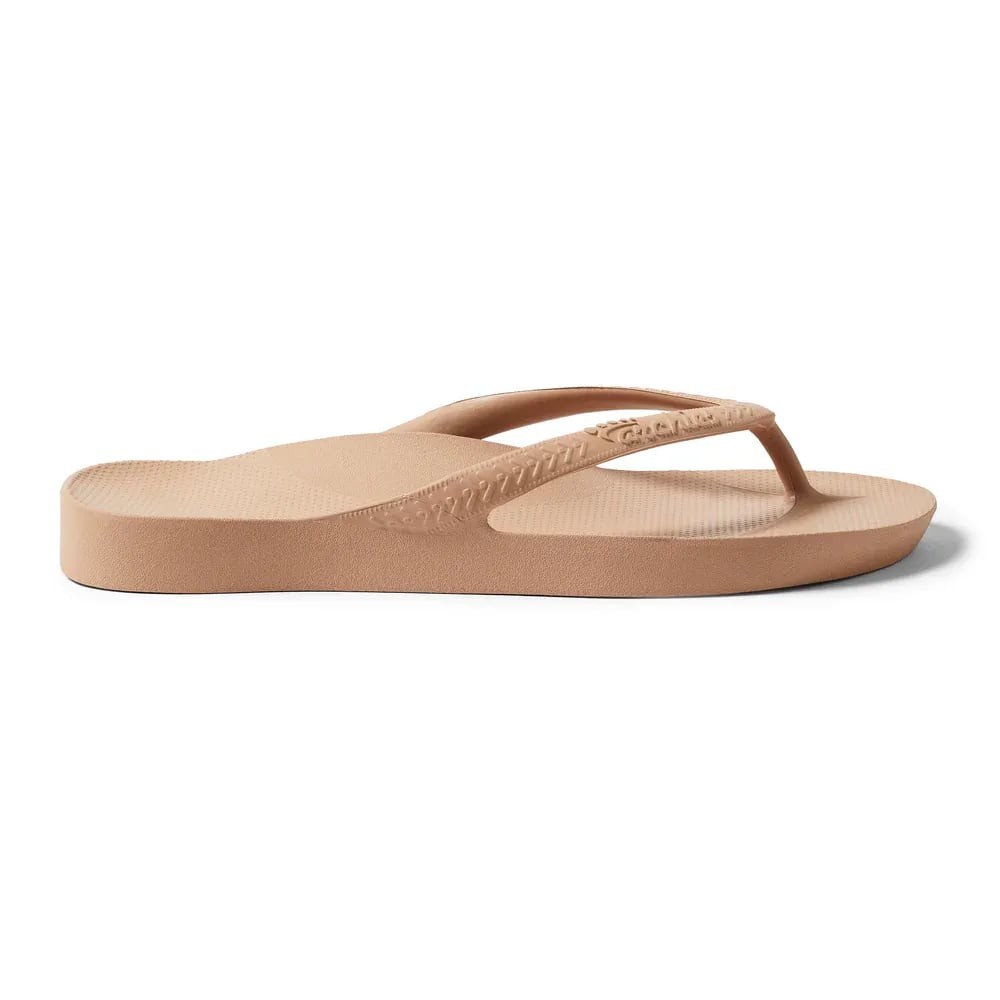 Archies Arch Support Classic Flip Flops in Tan