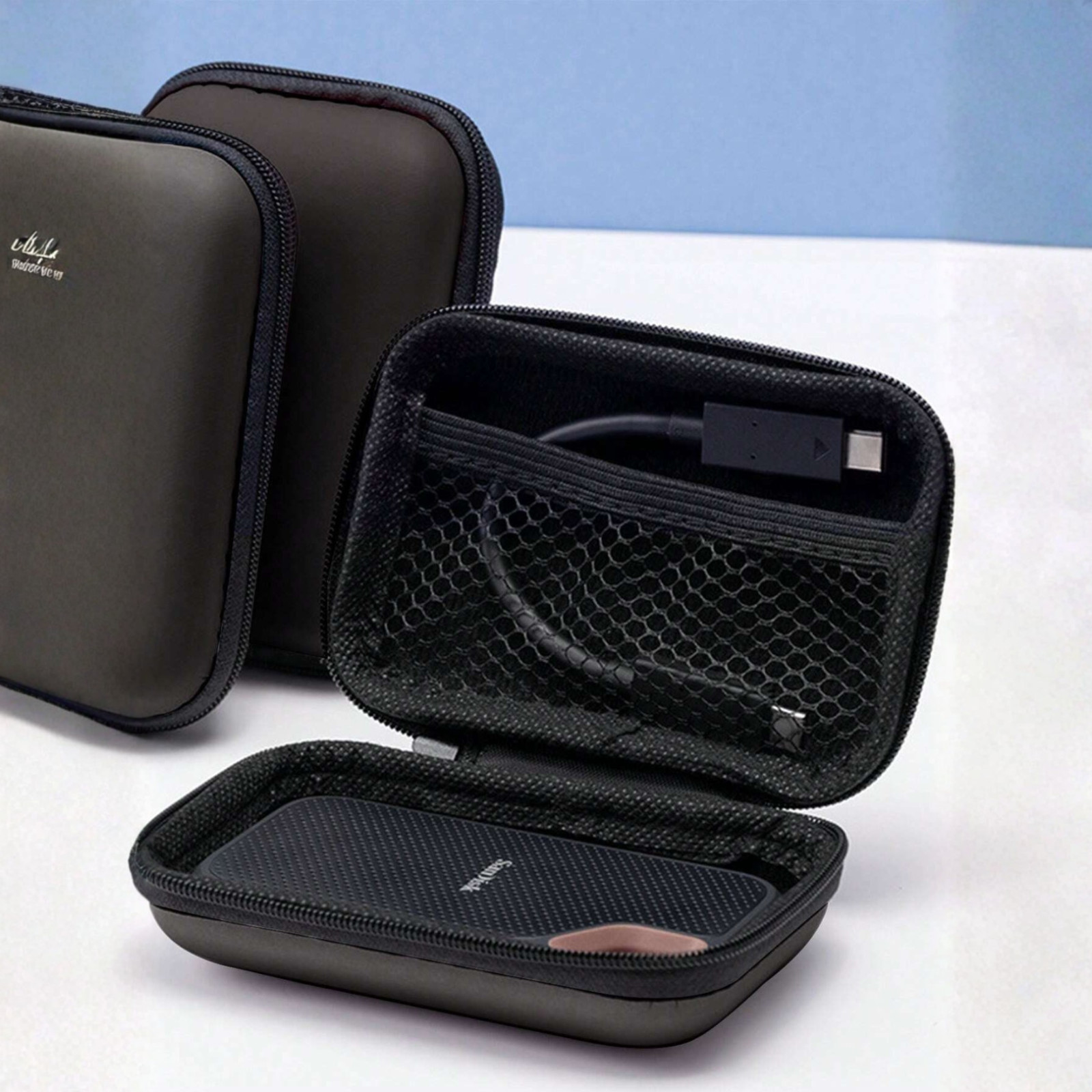 Portable Mini Travel Cable Earphone Phone Charger Storage Case Pouch Coin Purse