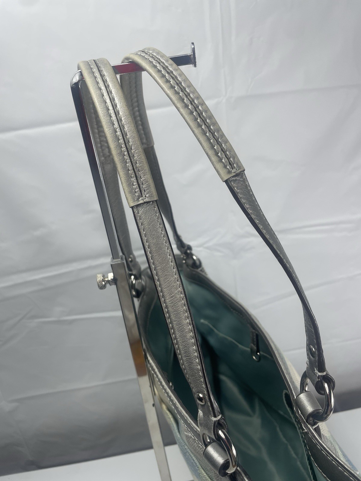 Coach Audrey Metallic Op Art Cinched Tote 19573 W/COA