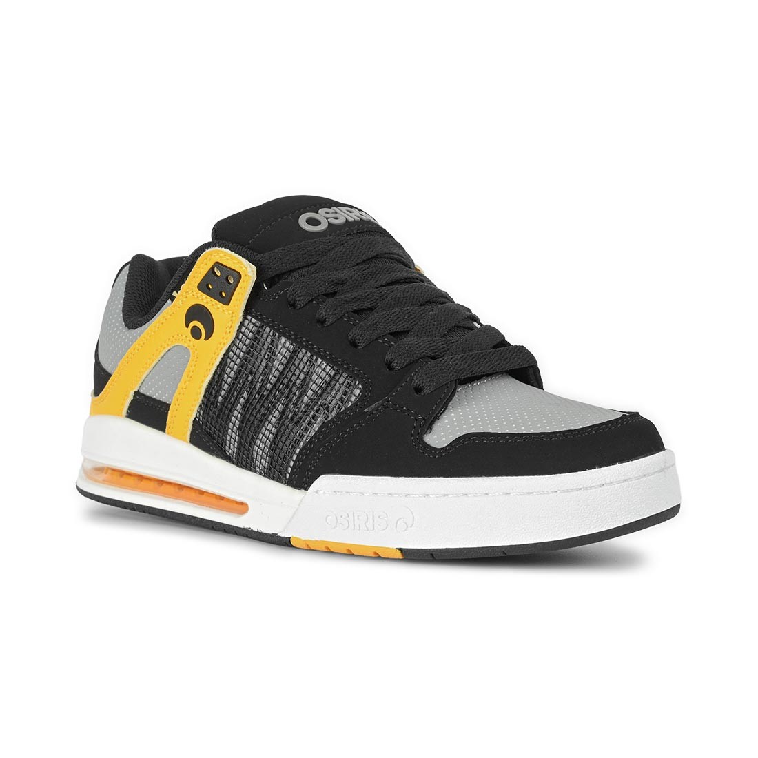 Osiris Pixel Skate Shoes – Black/Charcoal/Yellow
