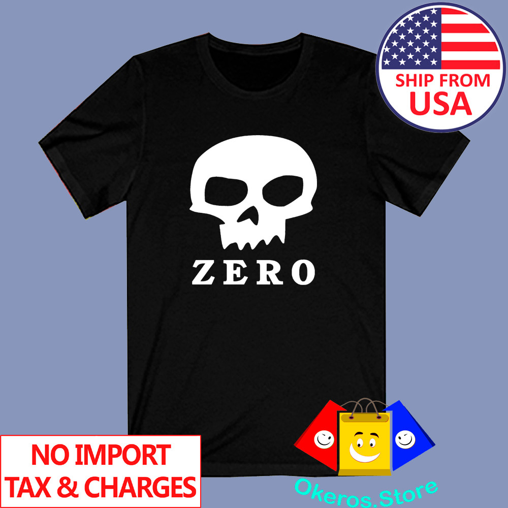 Skateboarding Zero Skull Retro Cartoon Men’s Black Size S to 3XL