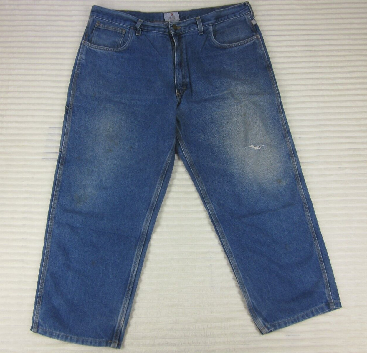 Tyndale FR Carpenter Cargo Blue Jeans W42 L27 Fire Resistant ATPV:17.0 USA F290T