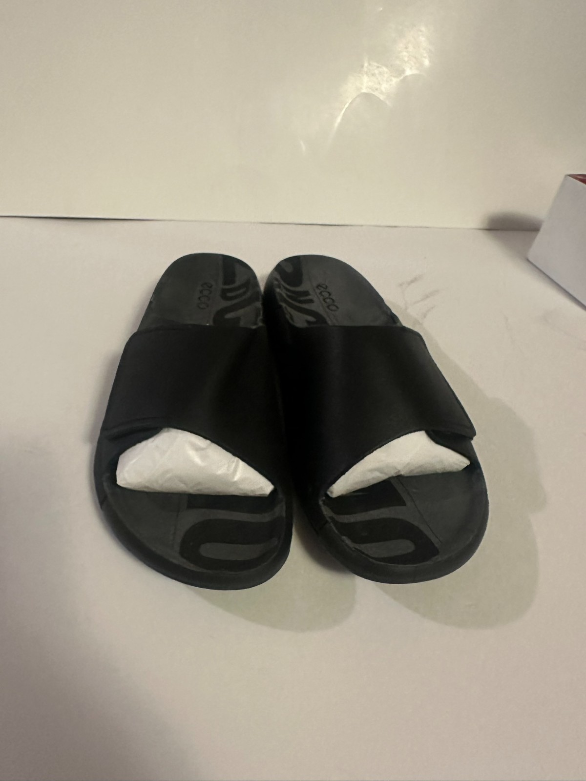 New Ecco Men’s Black 2nd Cozmo Slippers Size 8-8.5 US 500914