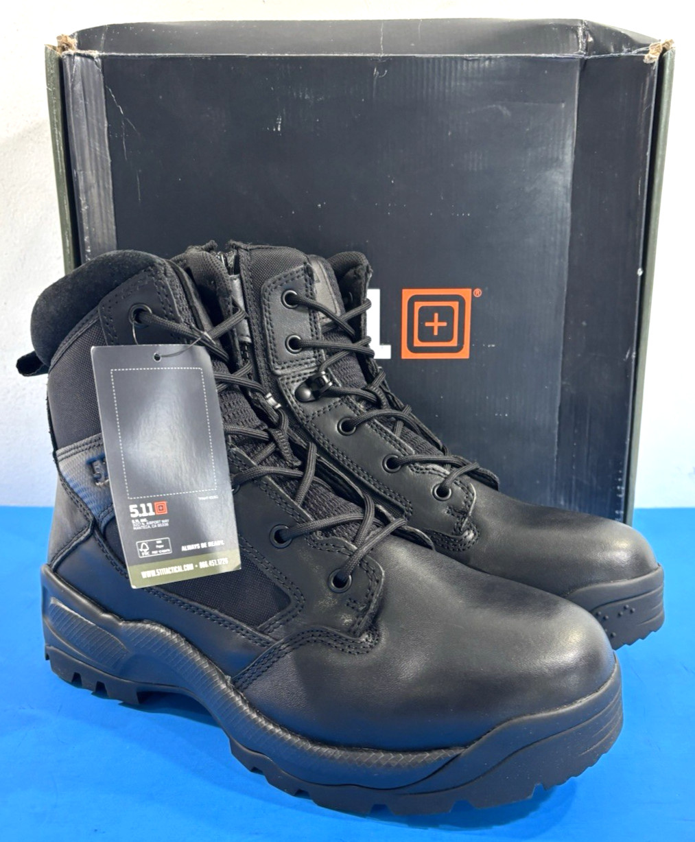 NEW 11 REG MENS 5.11 TACTICAL ATAC 2.0 6″ SIDE ZIP BOOTS 12394ABR BLACK 11 REG