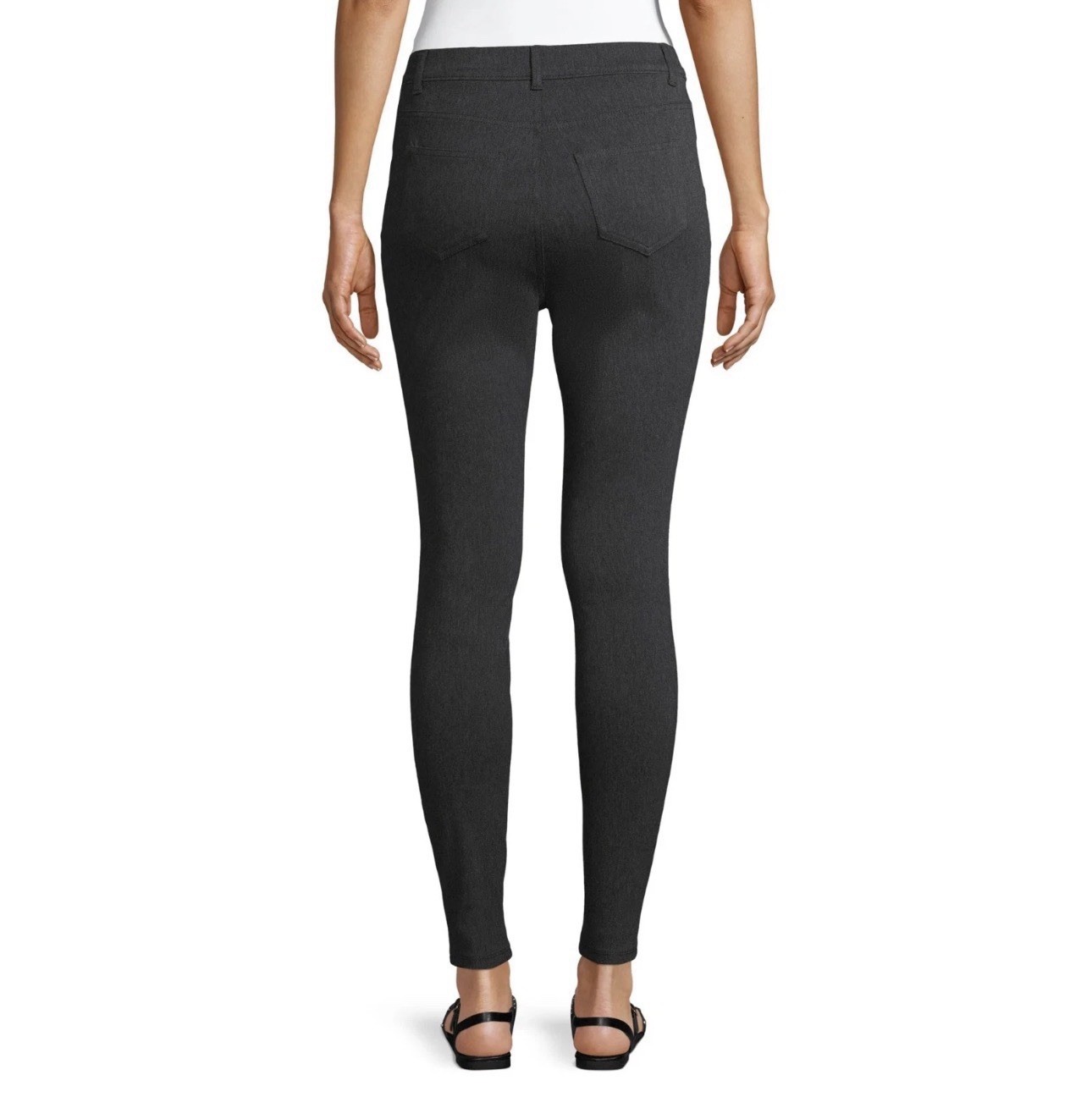 New TIME AND TRU Charcoal Grey Heather Hi-Rise Skinny Jegging Med 8/10 #7012-15