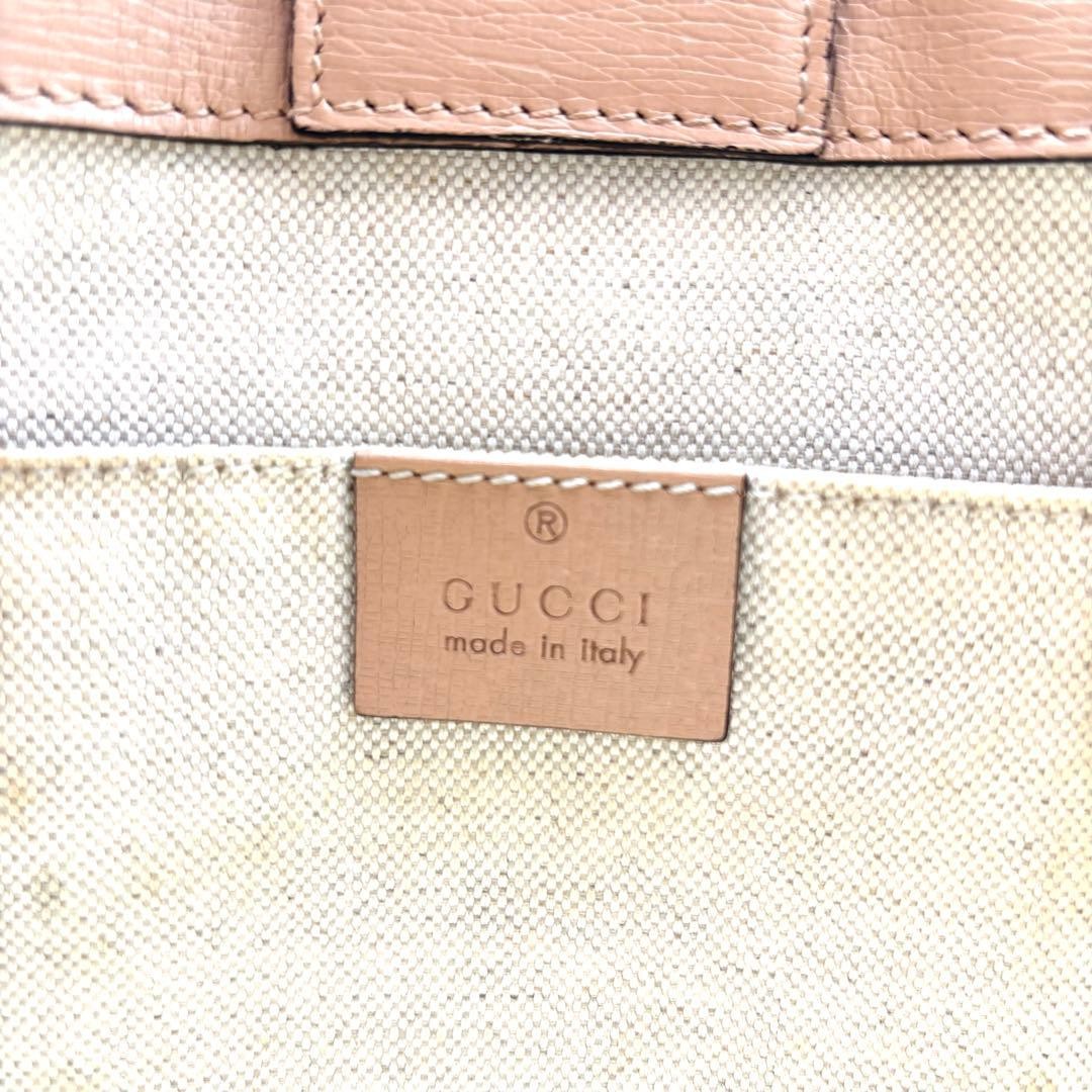 Excellent GUCCI 2way Blooms Shoulder Bag Bamboo Logo Pink Gift Present 0609