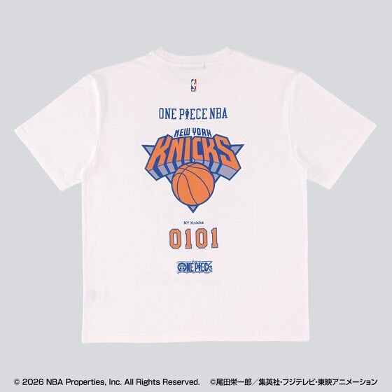 ONE PIECE × NBA T-Shirts ACE×New York KNICKS BLACK、White