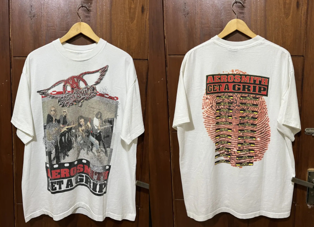 Rare 1993 Aerosmith Tour Tee Single Stitch Vintage 90s Rock Concert Merch USA