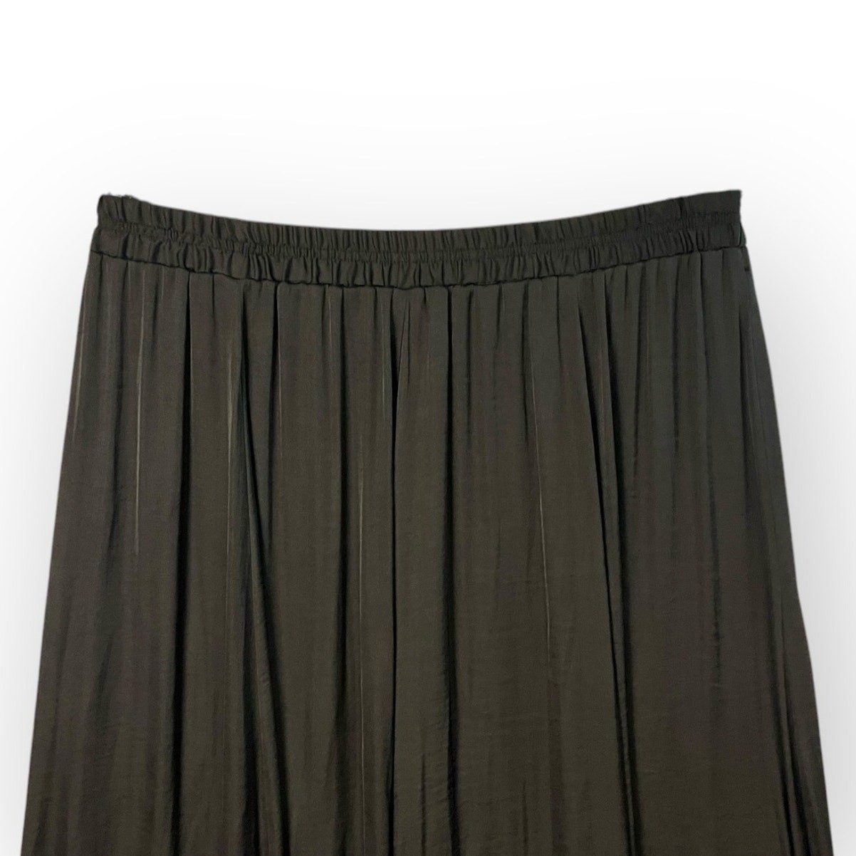 Covington Women’s Black Pull-On Elastic Waist Lightweight Flowy Midi Skirt SZ L