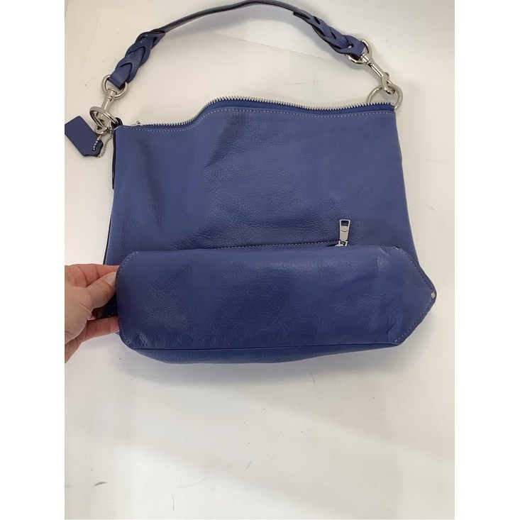 Coach Abby Duffle Pebbled Leather Braided-Handle Hobo Shoulder Bag