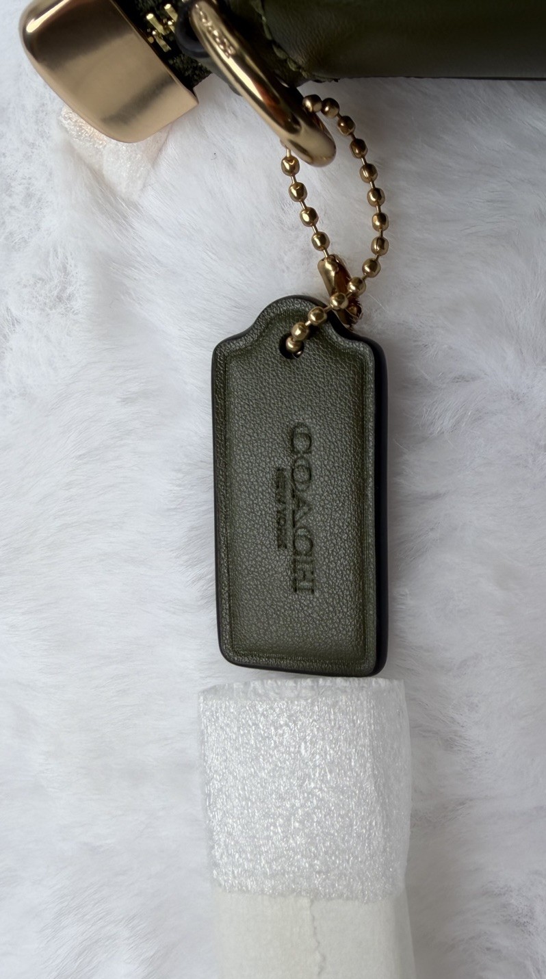 NWT Coach Teri Shoulder Bag CAL51 Olive Green Gold Hardware Signature