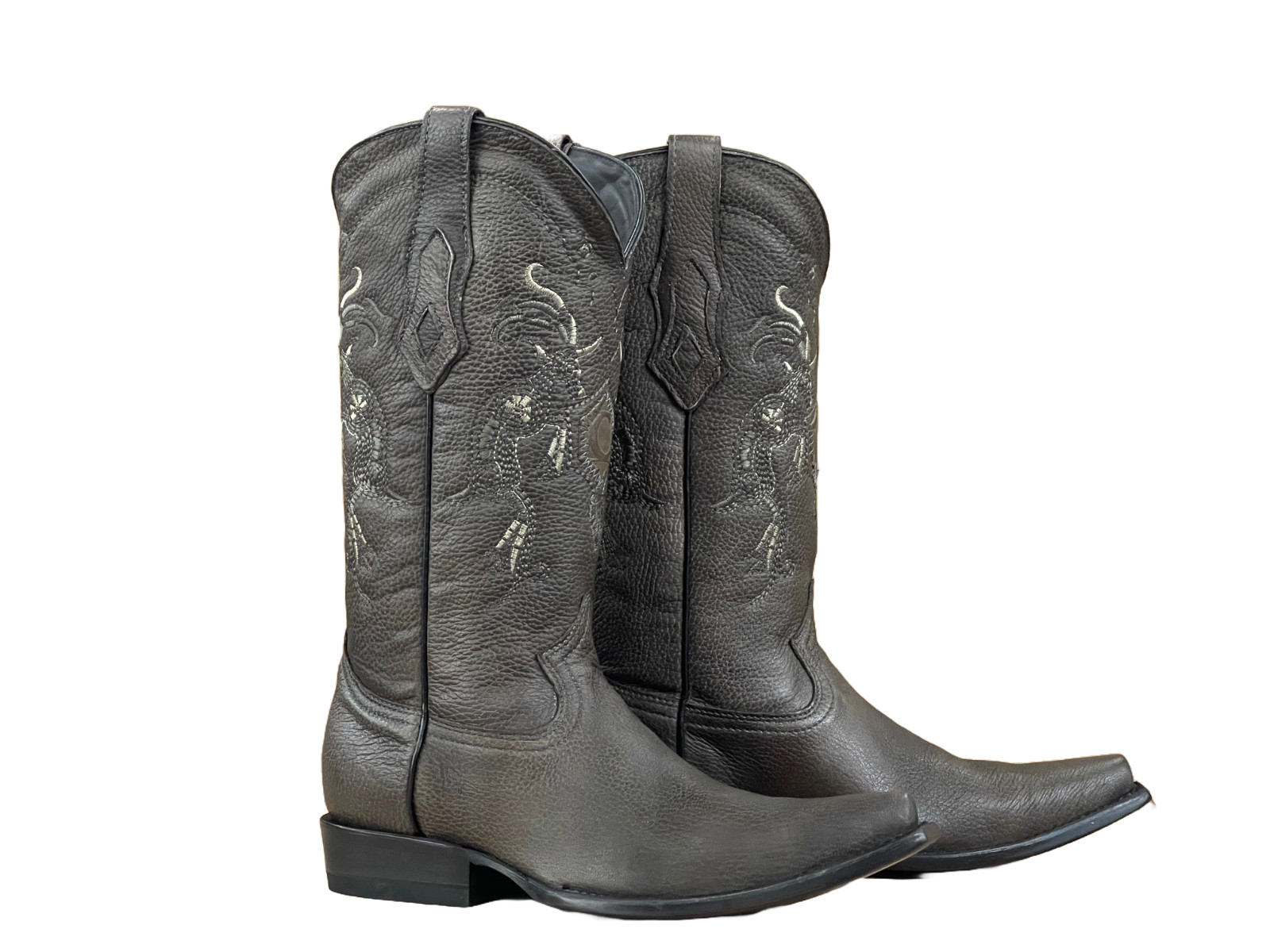 Italian Deer Western Boots (Grey) made by Cuadra Boots (2B02VE)