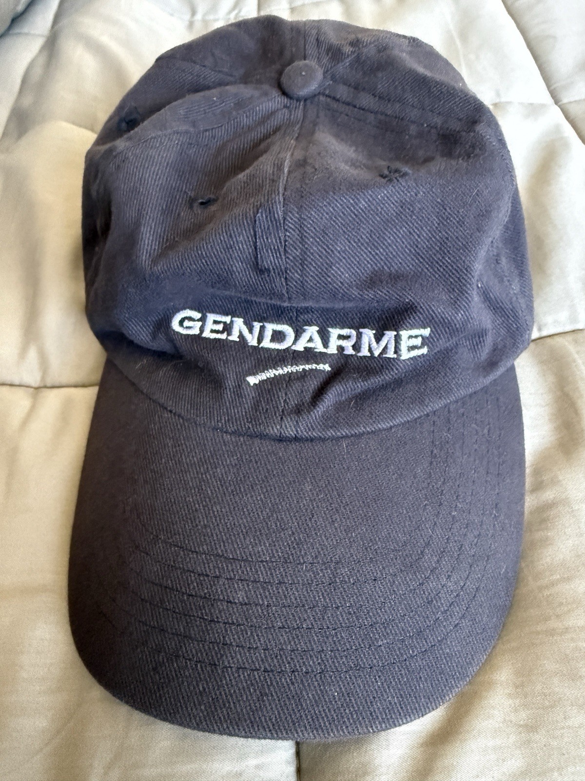 Gendarme Black Baseball Cap with Gill Hat O/S One Size Fits Most Adjustable