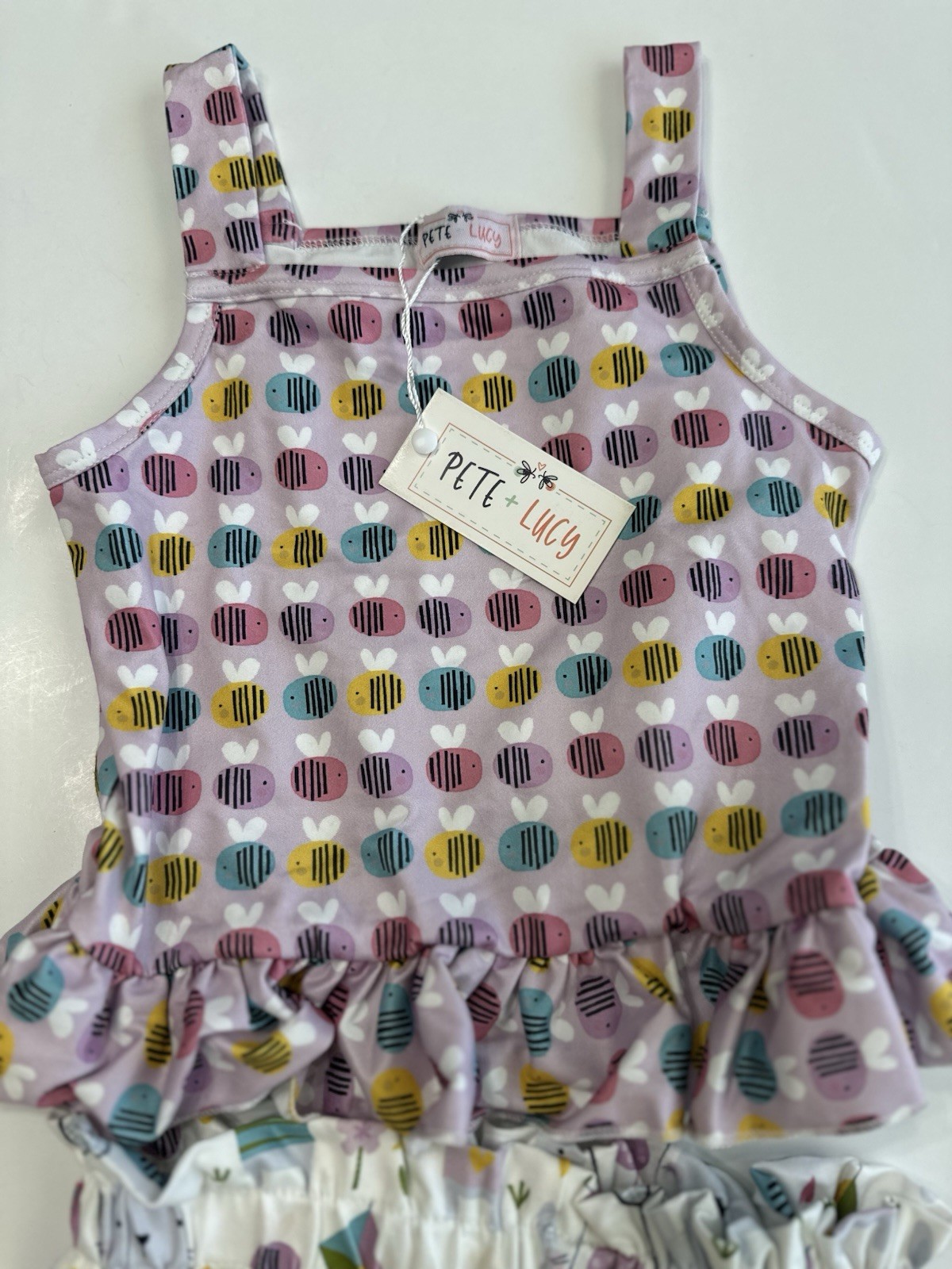 Pete & Lucy Bee Catcher Bunny Girls 4T Outfit Set NWT