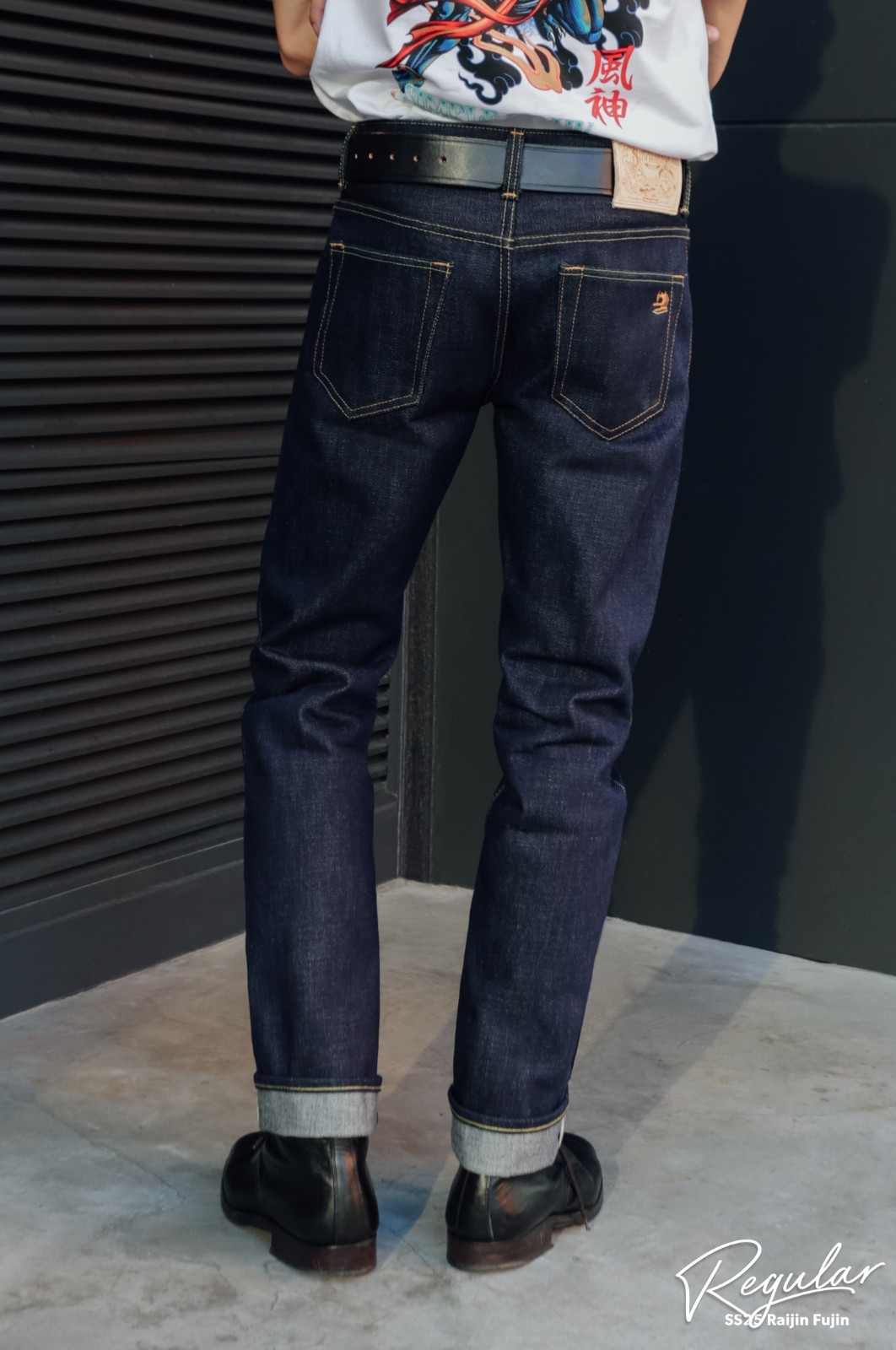 Simple&Raw Raijin Fujin 24oz Red Selvedge Denim Men’s Jeans Slim Straight Fit