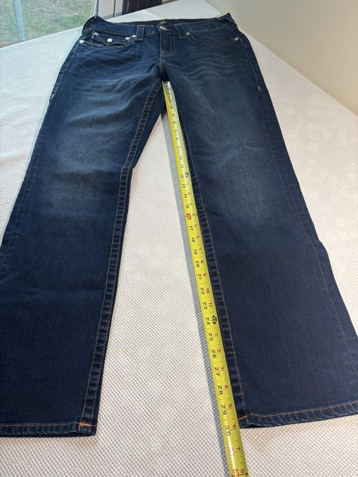 True Religion Ricky Relaxed Straight Jeans Dark Wash Men’s Size 30