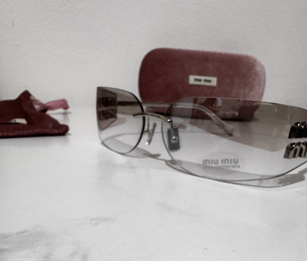 Miu Miu MUA51S Silver/Grey Mirror Silver Gradient 75-14-110 Sunglasses EXCELLENT
