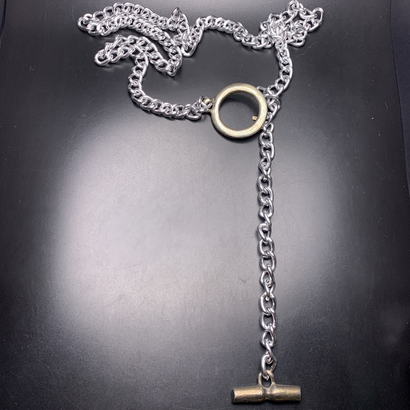 Silver Tone Chain Belt Adjustable 34 35 36 37 38 39 40 41 42 Inch Vintage